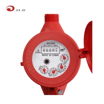 Nylon Plastic Water Meter 1/2 Inch Red Cold Water Meter