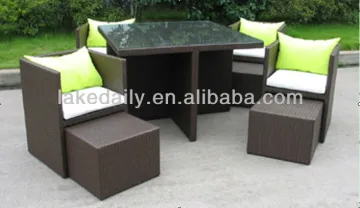 2012 New style PE rattan dinning set