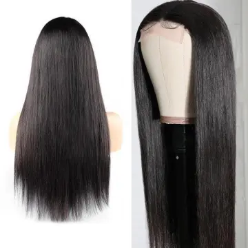 Black natural 12A human hair wigs Long Human hair wigs dropshipping cuticles aligned peruvian hair wig
