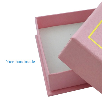 Pink Color Hot Stamping Embossing Paper Bralelet Box