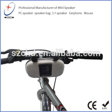 Solar mini bike bag with speaker and backup power fucntion
