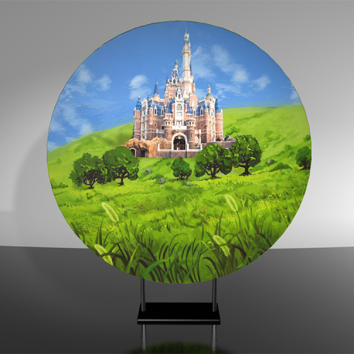 002 castle Grassland design aluminum round backdrop stand