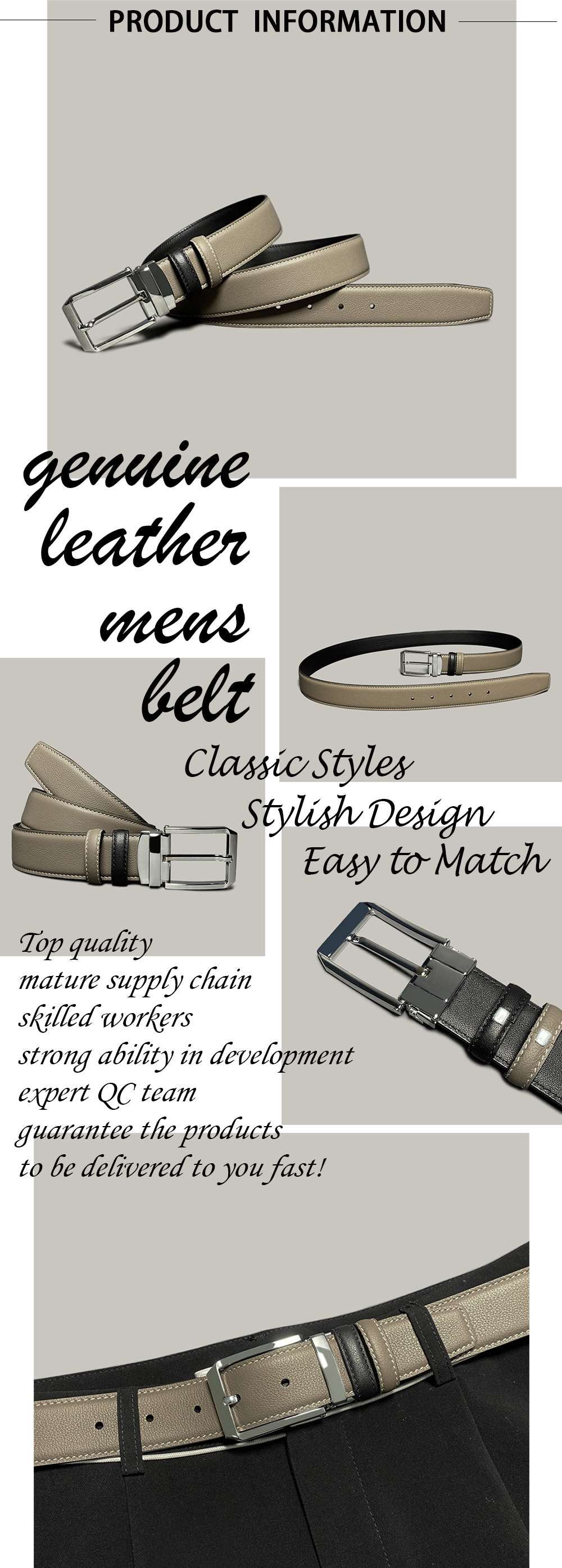 Genuine Leather Men Belt