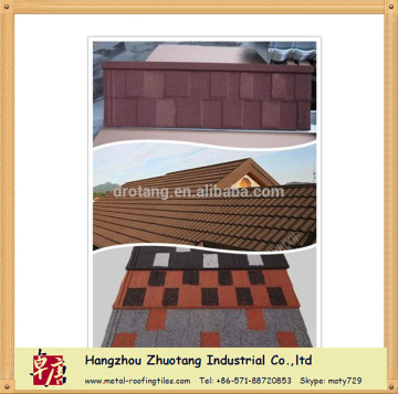 Decorative Stone Coated Metal Villa Roof Tile with 5 types optional