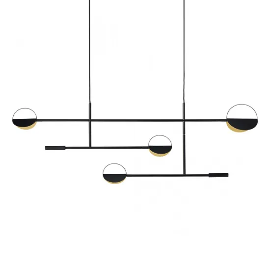 Nordic Minimalist Modern Black Kitchen Chandeliers and Pendant Lights