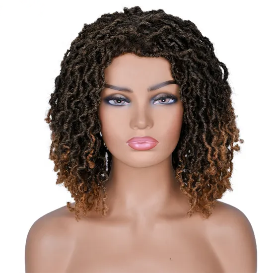 African Gypsy High temperature resistant fibres Wig Spring Twist Crochet Box Braid Synthetic Hair Faux Locs Wigs for black Women