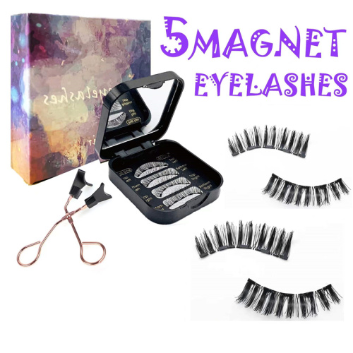 Strip Magnetic Eyelashes 5 magnets invisible band strip magnetic eyelashes Manufactory