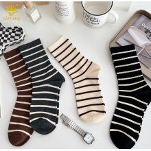 Maillard 줄무늬 커피 컬러 ins 미드 튜브 양말 더미 양말