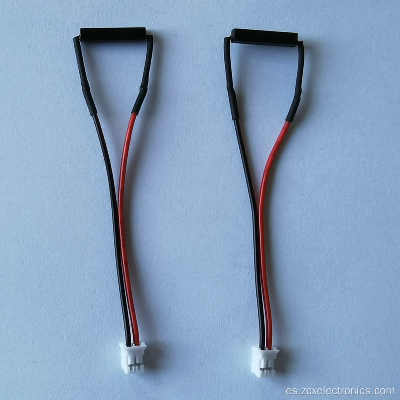 Cable paralelo de enchufe de terminal rojo y negro de 60 mm