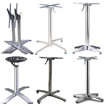 Silver Coffee Foldable Table Legs for Restaurant Use