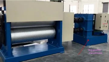 Chequered embossing machine for mild steel