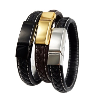 2022 Wholesale Punk Jewelry: Mens Bulk Leather Bracelet Factory