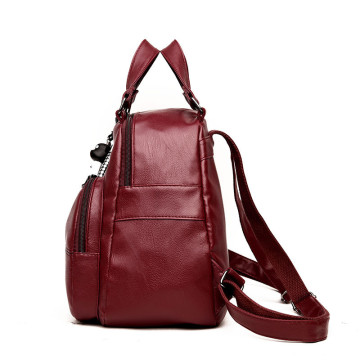 2018 double shoulder backpack bag pu bag