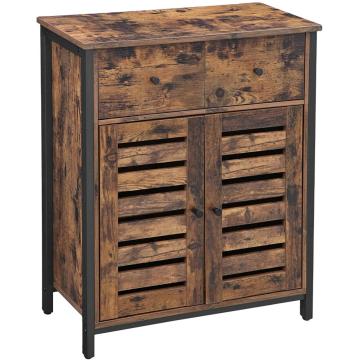 Industrial vertical wooden cabinet