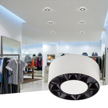 Plafond LED monté surface Downlights Circular Grille