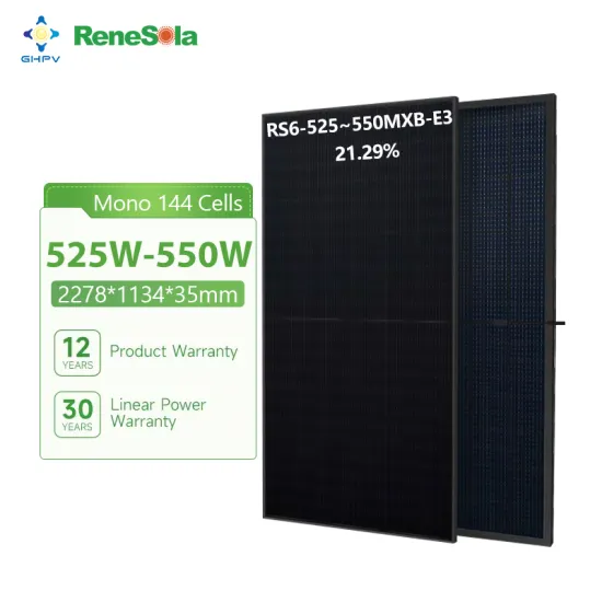 Renesola P-Type Tier 1 Solar Photovoltaic Panels: 525W to 550W Transparent All Black Bifacial PV Panels