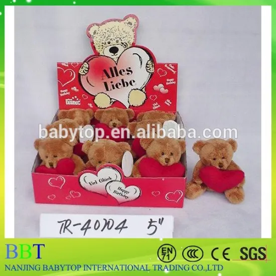 Valentine's Day gift, birthday gift/Valentine's small size box of plush bear with heart