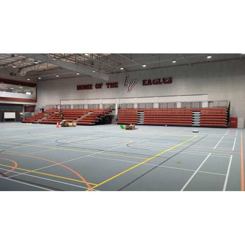 Hollow bench rectractable bleacher