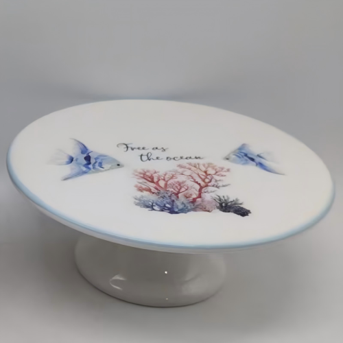 Керамическая подставка для торта Ocean Coral (20 см)