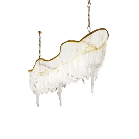 INSHINE Gold White Crystal Pendant Light