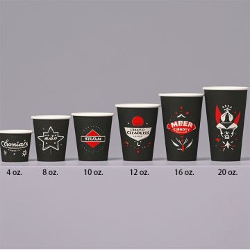 Double Wall Paper Coffee Cups with Lid