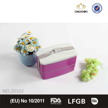 plastic bento box 2 layer plastic lunch box fashion food storage container