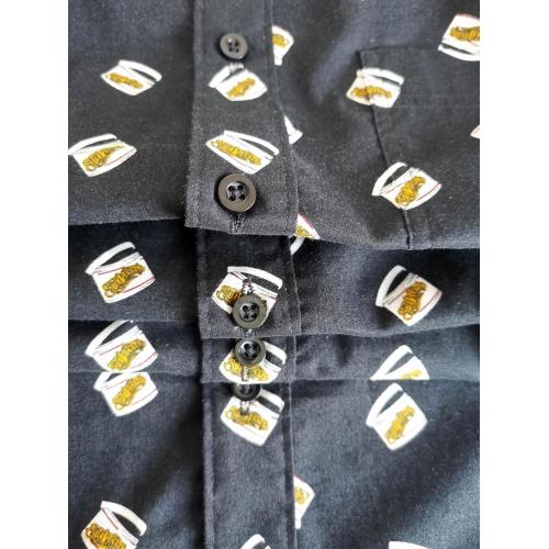 China Men Causal Cotton LOGO Print Short Sleeve Shirt Factory