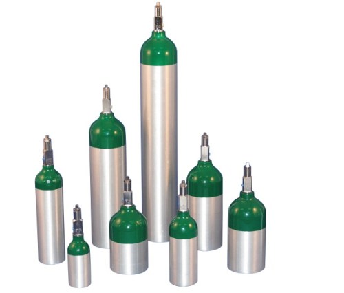 Lightweight Aluminum Oxygen Cylinders With Pin Index Valves