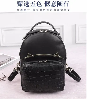 The new women's bag crocodile leather travel backpack