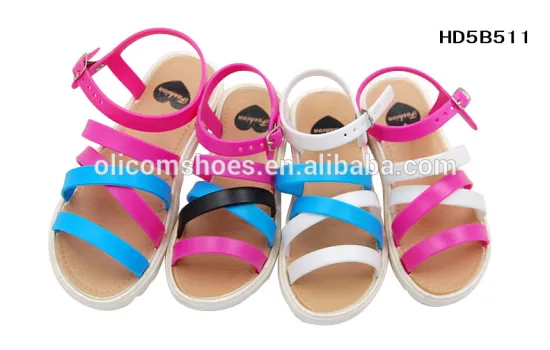 fashion flat summer sandals 2016 for girl, jelly sandals