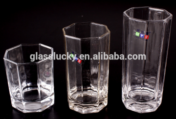 wholesale clear shot glass with three sizes for bar