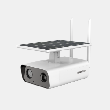 Kamera Keselamatan Berlaku 4MP Hik-Vision dengan Panel dan Bateri Terbina dalam