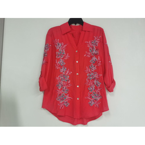 Camicia a maniche lunghe intrecciate