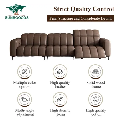 OEM Services Home Electric Sofa Set Factory - Functional Leisure Reclining Sectional Sofa