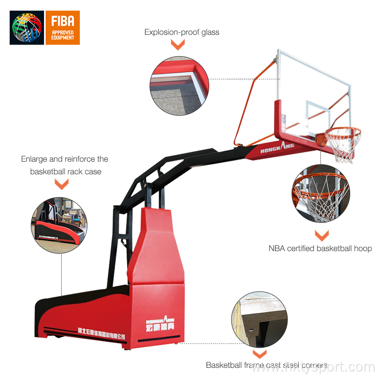 Quick Dunk Hot Selling FIBA Manual Hydraulic Basketball Hoop Stand