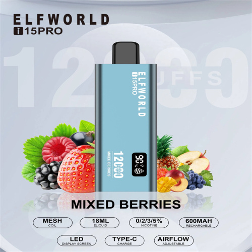 ELFWORLD I15 Pro Blue Razz Disposable Vape Device