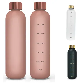 Wholesale 32 oz Water Bottles with Time Markers, Leak-Proof Straw for Fitness & Gym