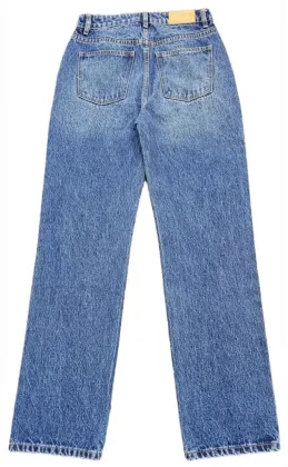 Women's Blue Straight Leg Jeans