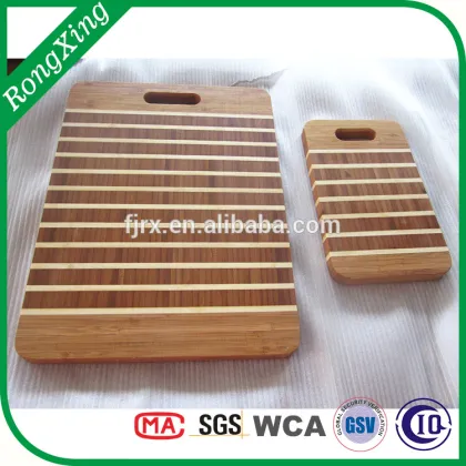 bamboo checkered grain cutting board