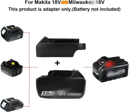 MT18ML Battery Adapter for Makita 18V and Milwaukee 18V Cordless Tools