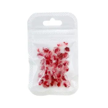 Hot 50pcs Bag Blood-Shaded Acrylic Rose Flower Nail Art Charms and Camellia Accessories for Nailed Manicures