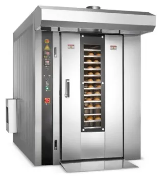 Gas Rotary Oven Hot Air 16 Trays Rotary Baking Oven with Trolley
