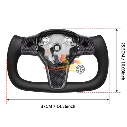 Carbon Fiber Steering Wheel for Tesla S/X/3/Y Yoke
