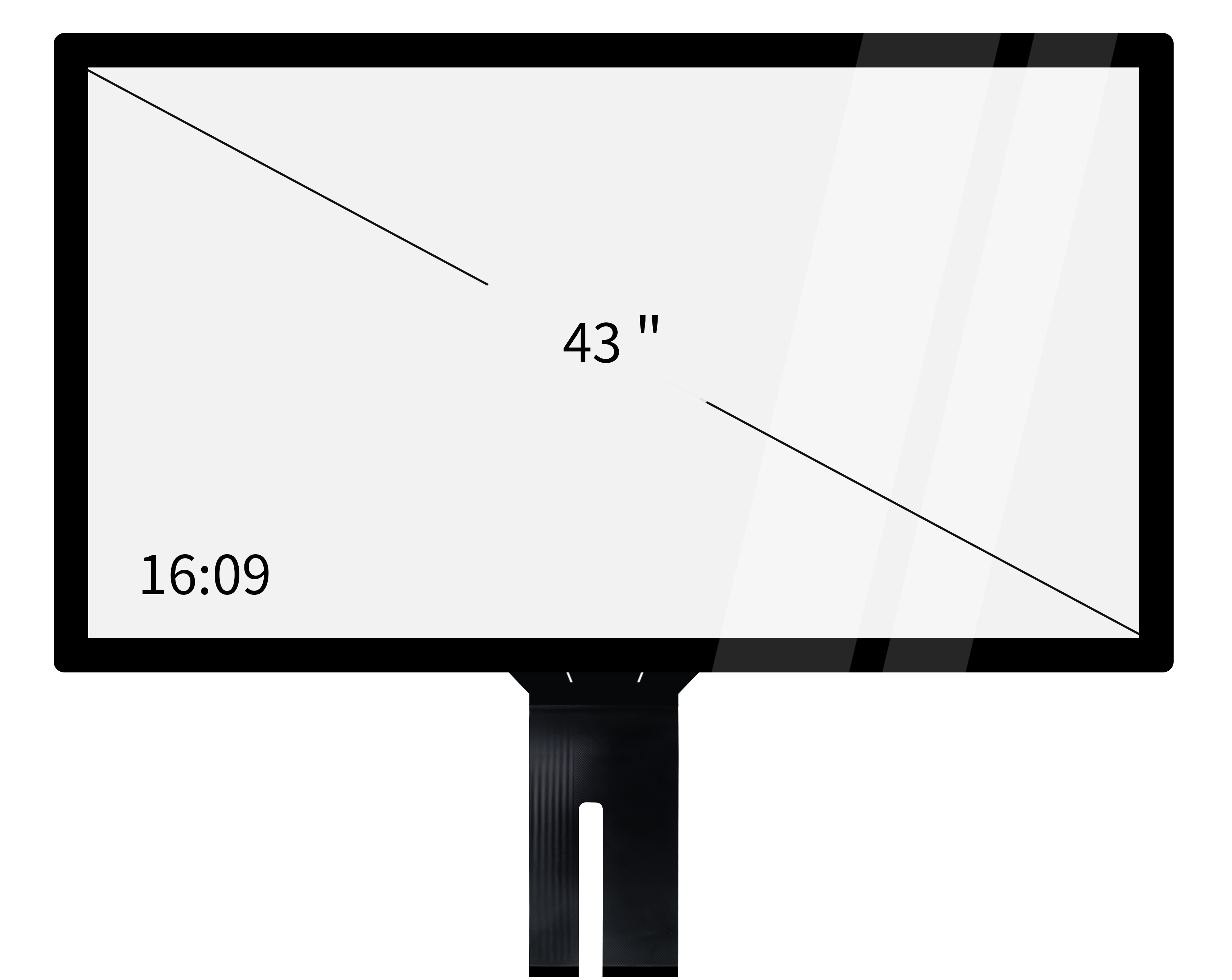 43 inch capacitive touch screen