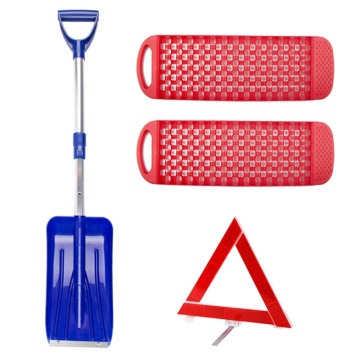 Ultimate Roadside Assistance: Detachable Snow Removal Kit & Anti-Slip Tire Straps - Essential Car Emergency & Winter Survival Gear for Camping