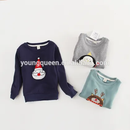 NZ62 Korean kid all-match long sleeved sweater cartoon new small christmas sweater