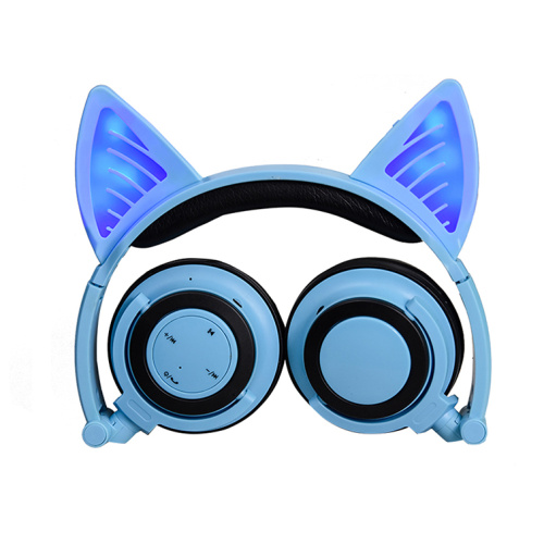 Bluetooth colors kids led cat kitty ear headphones