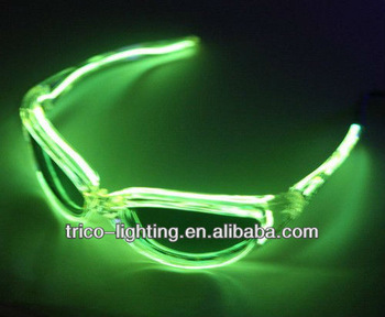 Green EL glasses with 2AA for Party