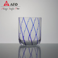 Blue Wine Glasses Coloured Crystal Stemless Wine Glass