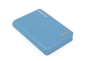 Blue 12000mah Dual USB Power Banks For Samsung , Nokia Port